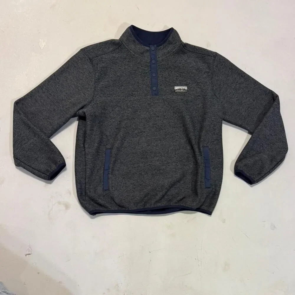 Eddie-bauer Men's Blue and Grey Jumper